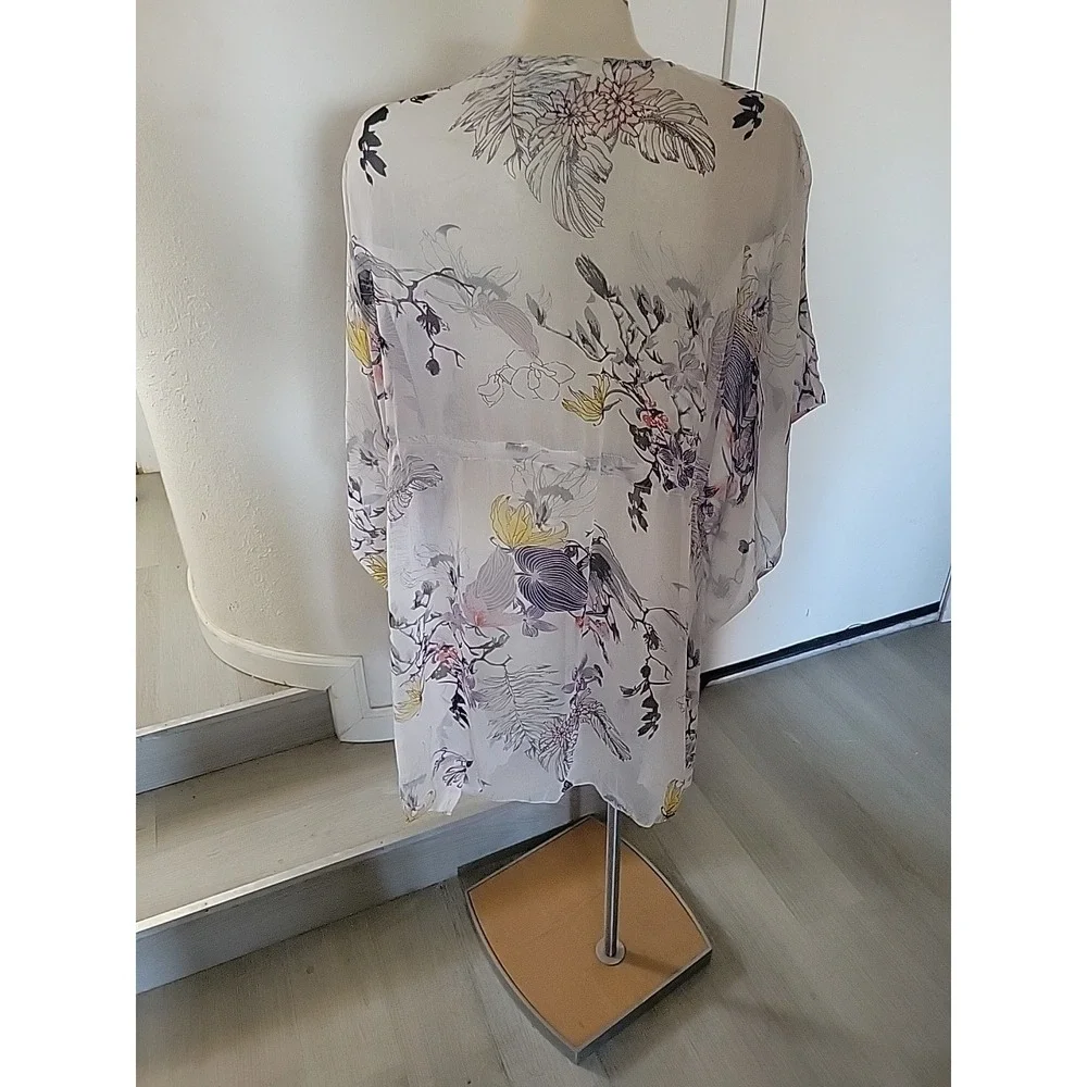 SUNFLOWER Bathing Suit COVER-UP OS Floral Beach‎ Coastal California Vacation